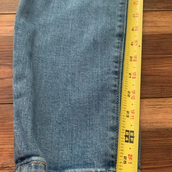 Old Navy Women’s High-Rise OG Straight Jeans Sz 0 Medium Wash Braided Waistband - Picture 6 of 10